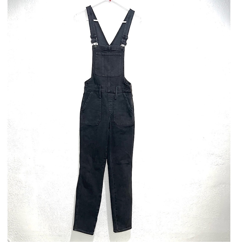 Madewell Black Skinny Overalls Jumper